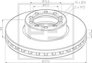 PE Automotive Bremsscheibe vorne  106.204-00A