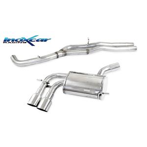 Audi 100% RVS Middenpijp + Sportuitlaat passend voor  RS3 2.5 TFSI Quatro 340pk 2011- 2x90
