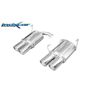 Subaru 100% RVS Dubbele sportuitlaat passend voor  Impreza 2.5T WRX STi 10MY 300pk 2010-2013 2x100mm