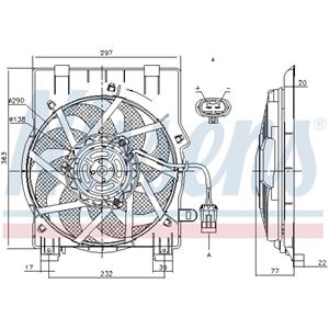 Nissens Ventilator, motorkoeling  85197