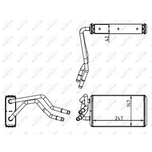 Wärmetauscher, Innenraumheizung vorne NRF 54227