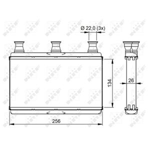 Wärmetauscher, Innenraumheizung NRF 54311