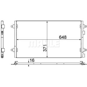 Mahle Condensator, Airconditioner BEHR  AC 519 000S