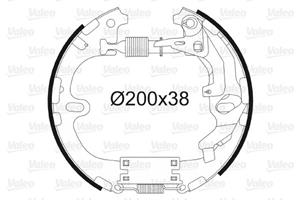 Bremsbackensatz Hinterachse Valeo 554880