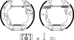 Bremsbackensatz Hinterachse Hella 8DB 355 038-181