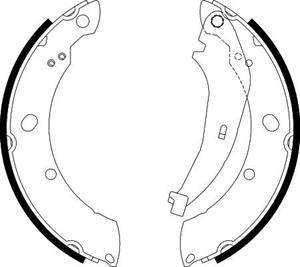 Bremsbackensatz Hinterachse Hella 8DB 355 038-221