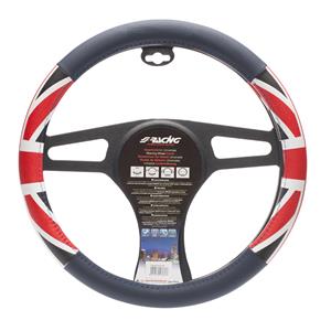 Simoni Racing Stuurwielhoes UK Flag Blauw/Rood/Wit Kunstleer