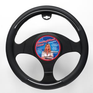 AutoStyle Universele stuurwielhoes - Zwart/Chroom rand