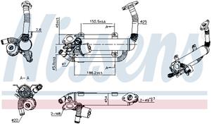 Kühler, Abgasrückführung Nissens 989275