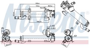 Kühler, Abgasrückführung Nissens 989277