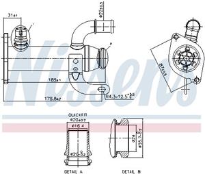 Kühler, Abgasrückführung Nissens 989278