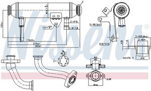 Kühler, Abgasrückführung Nissens 989283