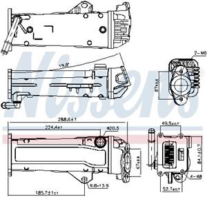 Kühler, Abgasrückführung Nissens 989284