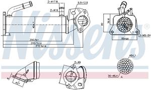 Kühler, Abgasrückführung Nissens 989322