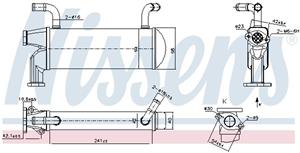 Kühler, Abgasrückführung Nissens 989327