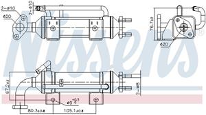 Kühler, Abgasrückführung Nissens 989435