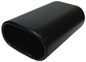 AutoStyle Uitlaatsierstuk Staal/Zwart - 76x135mm - lengte 210mm - 35-55mm aansluiting