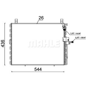 Mahle Condensator, airconditioning BEHR  AC 357 000S