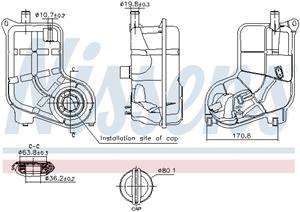 Ausgleichsbehälter, Kühlmittel Nissens 996287