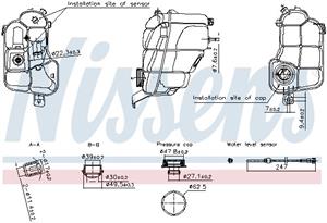 Ausgleichsbehälter, Kühlmittel Nissens 996294