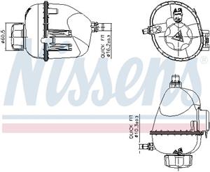 Ausgleichsbehälter, Kühlmittel Nissens 996317