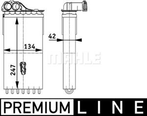 Peugeot Kachelradiateur, interieurverwarming