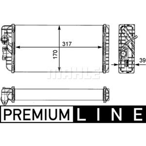 Mercedes-Benz Kachelradiateur, interieurverwarming