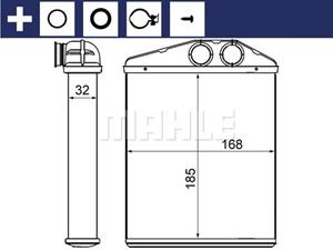 Cadillac Kachelradiateur, interieurverwarming