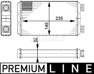 Nissan Kachelradiateur, interieurverwarming