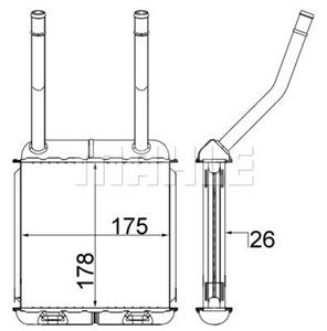 Opel Kachelradiateur, interieurverwarming