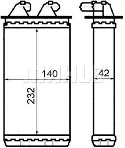 Fiat Kachelradiateur, interieurverwarming