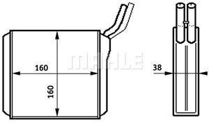 Opel Kachelradiateur, interieurverwarming