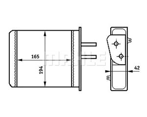 Fiat Kachelradiateur, interieurverwarming