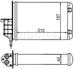 Fiat Kachelradiateur, interieurverwarming