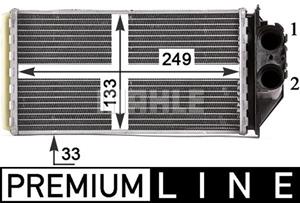 Peugeot Kachelradiateur, interieurverwarming