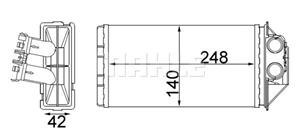 Peugeot Kachelradiateur, interieurverwarming