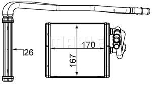 Ford Kachelradiateur, interieurverwarming