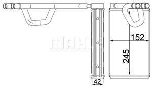 Nissan Kachelradiateur, interieurverwarming