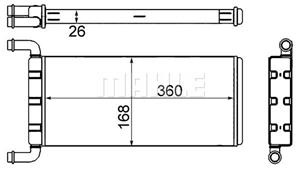 mahleoriginal Wärmetauscher, Innenraumheizung vorne Mahle Original AH 241 000S