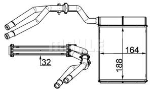 Ford Kachelradiateur, interieurverwarming