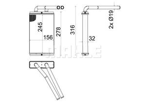 mahleoriginal Wärmetauscher, Innenraumheizung Mahle Original AH 268 000S