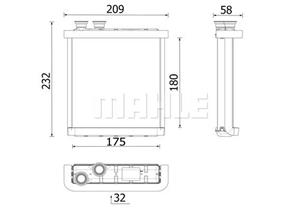 Land Rover Kachelradiateur, interieurverwarming