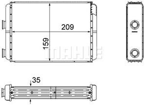 mahleoriginal Wärmetauscher, Innenraumheizung Mahle Original AH 60 000S