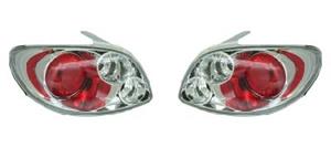 Peugeot Set Achterlichten passend voor  206 excl. CC/SW - Chroom