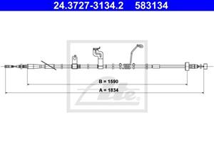 Seilzug, Feststellbremse hinten links ATE 24.3727-3134.2