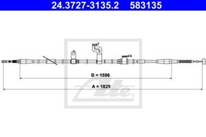 Seilzug, Feststellbremse hinten links ATE 24.3727-3135.2