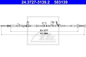 Seilzug, Feststellbremse hinten rechts ATE 24.3727-3139.2