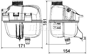 mahleoriginal Ausgleichsbehälter, Kühlmittel Mahle Original CRT 87 001S