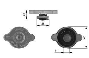 GATES Verschlußdeckel, Kühlmittelbehälter MAZDA,HONDA RC232 LF2115205,NF0115205,NF0115205A RFH115205,2143006P01,19045RBDE01,L3R415205