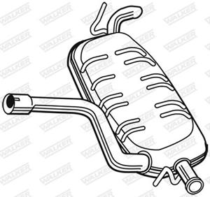 WALKER Endschalldämpfer VOLVO 23063 30793180,30793181,30730688 Endtopf,Auspuff Endtopf,Nachschalldämpfer,ESD 30730690